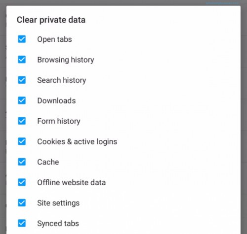 сlear firefox browsing history on android 4