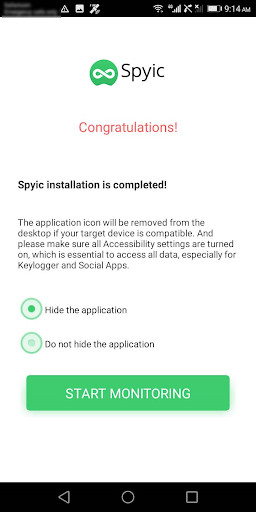 spyic installation complete